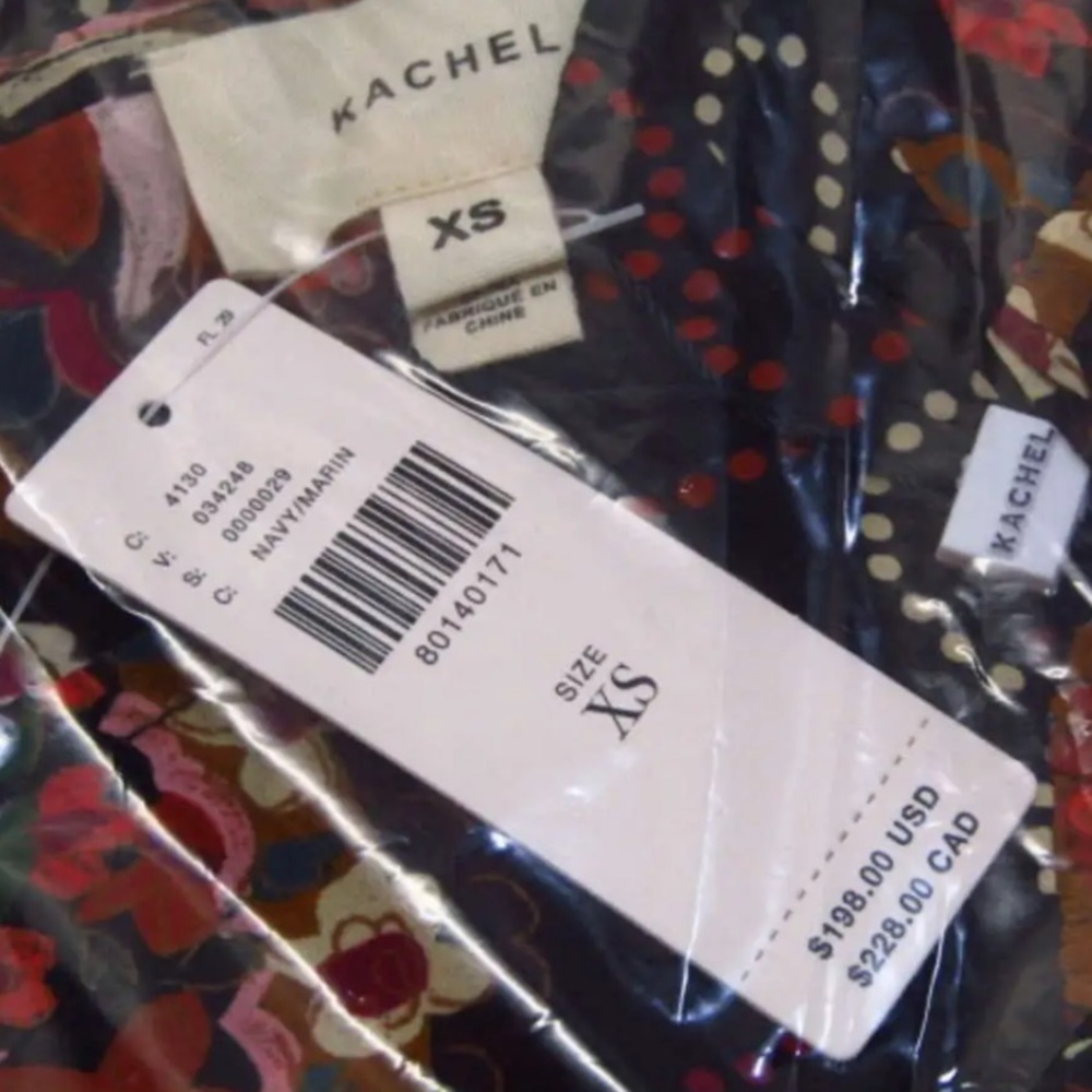 KACHEL x Anthropologie Paisley Puff Sleeve Midi Dress XS NWT Fall Boho - Picture 15 of 15